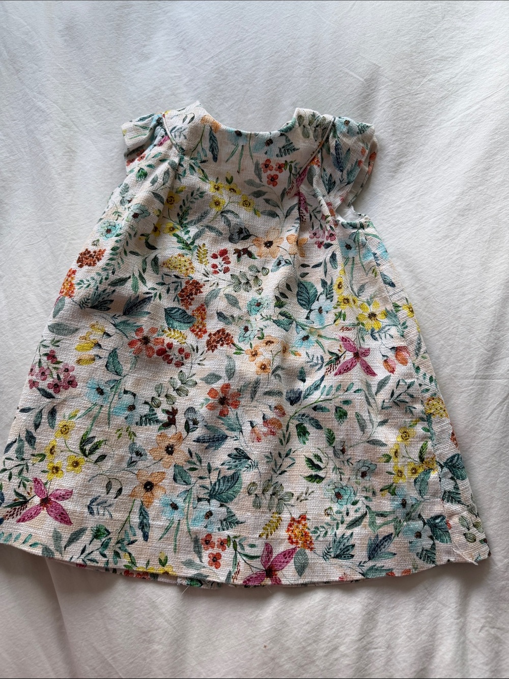 Zara - Floral A-Line Kids Dress - Multicolor